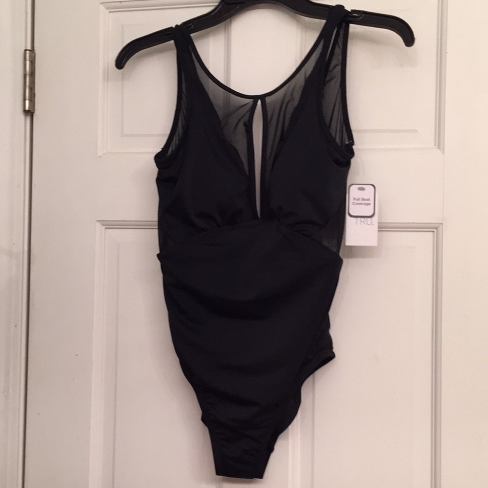 NWT black one piece swim suit